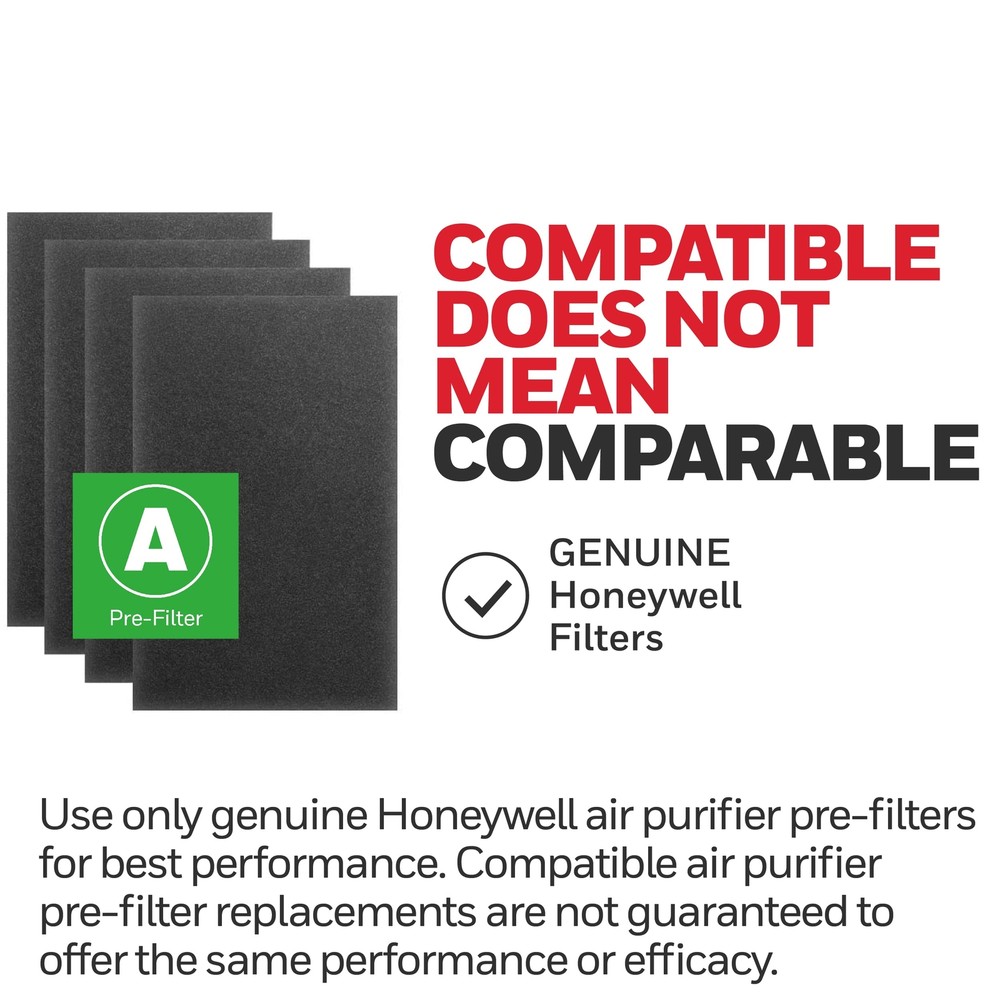 Honeywell Air Purifier A Pre Filter 4 Pack Replacement for HPA Series Models