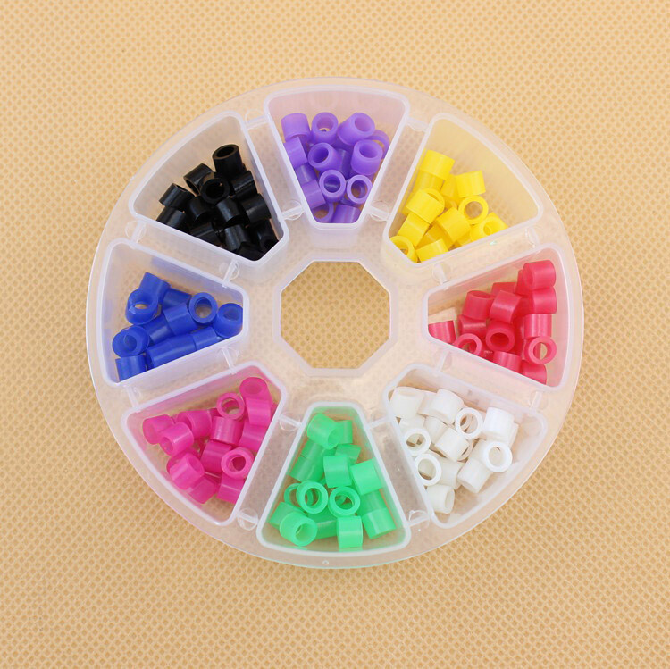 160Pcs/Box Color Code Circle Silicone Rings Multicolor For Dental Instruments