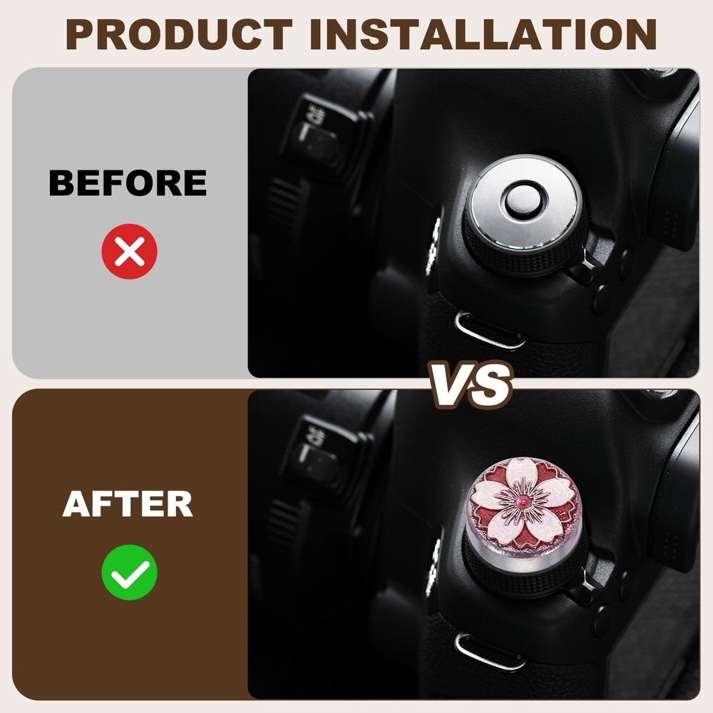 Shutter Button (Green) Camera Soft Release Button Threaded, for Fuji