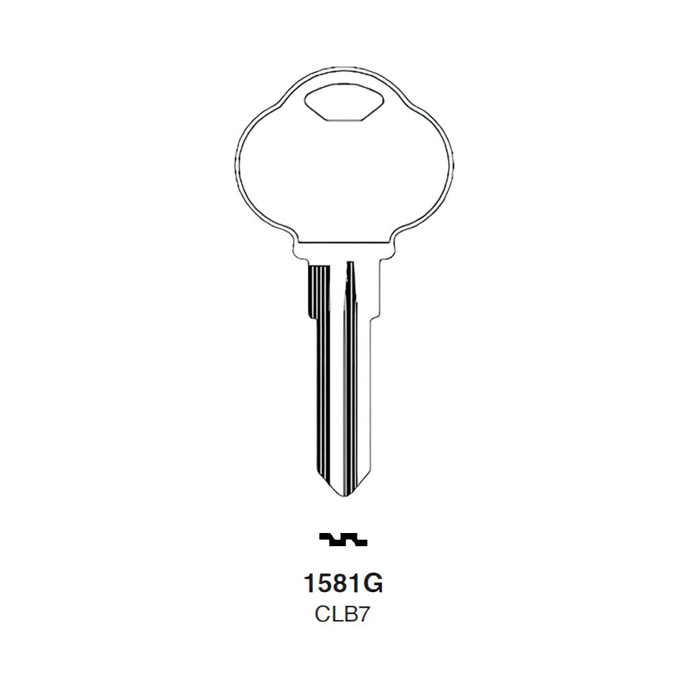 CLB7, 1581G Key Blank Nickel
