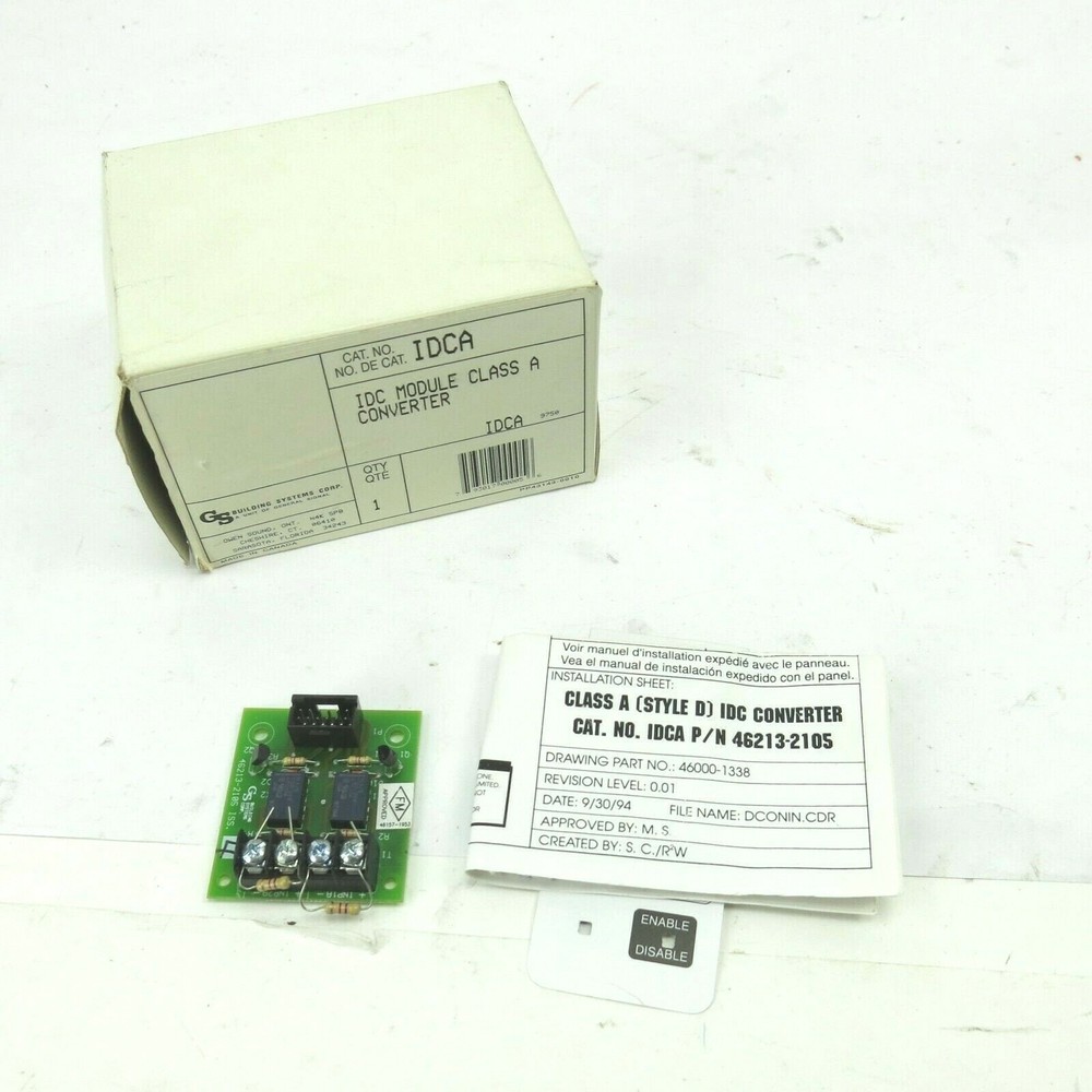 Edwards EST IDCA Module Class A Converter GS Building Systems - NOS