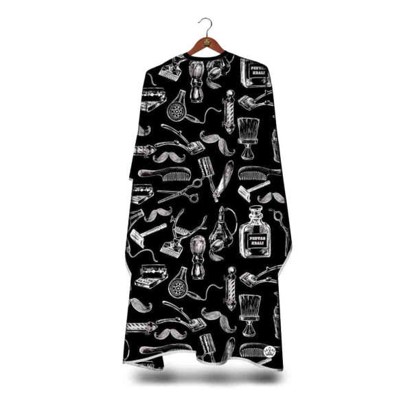 Snap Closure - Barbershop Theme Barber Cape