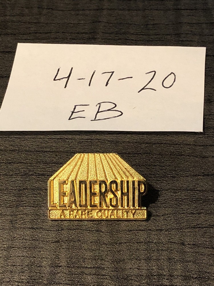 Vintage Leadership A Rare Quality Goldtone Pin