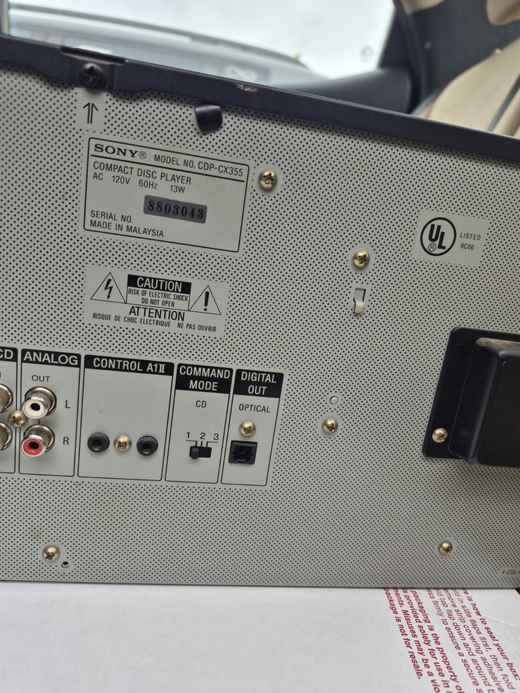 Sony CDP-CX355 Mega Storage 300 CD Player Changer