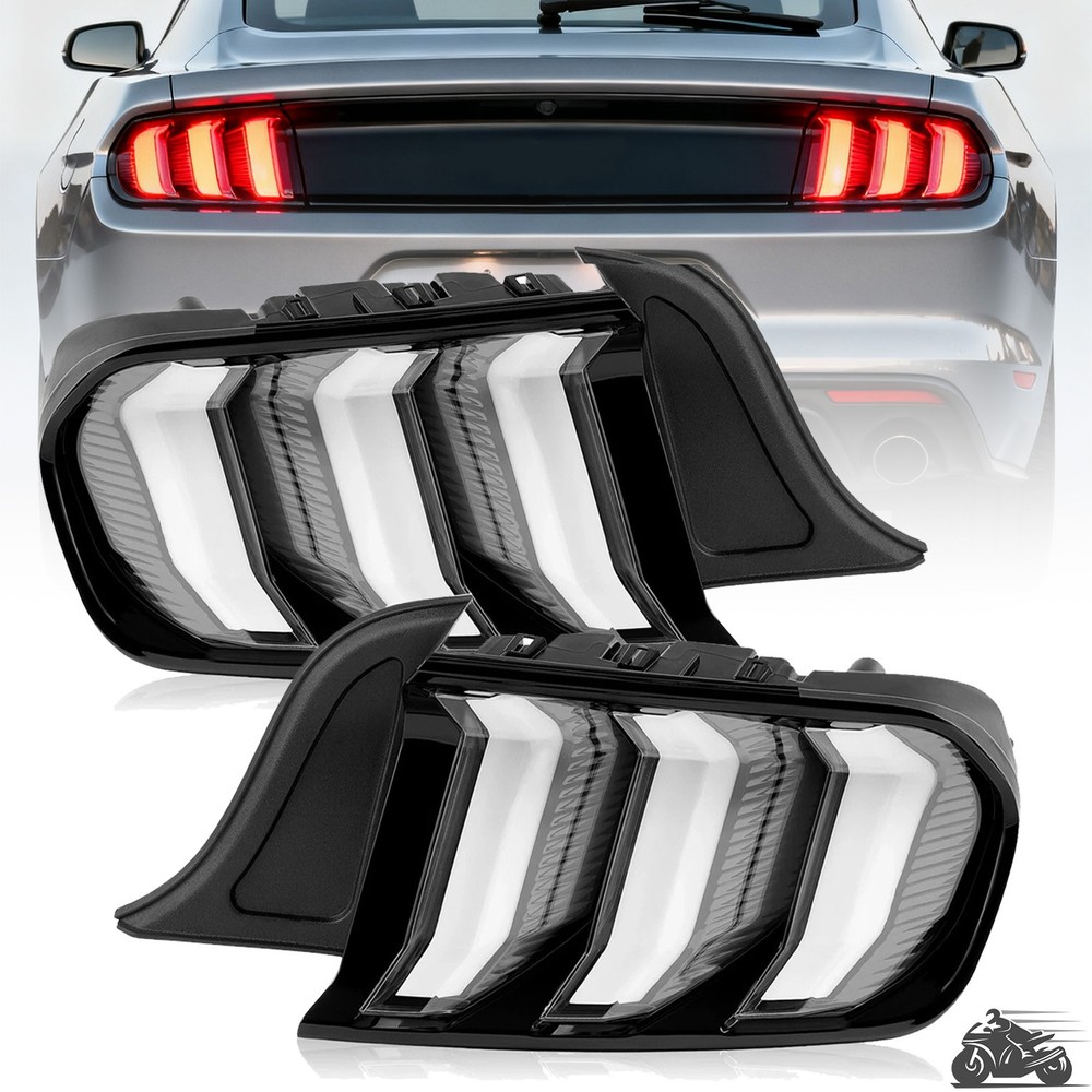 For 2015-2022 2023 Ford Mustang LED Tail Lights Brake Lamp w/ Sequential Signals