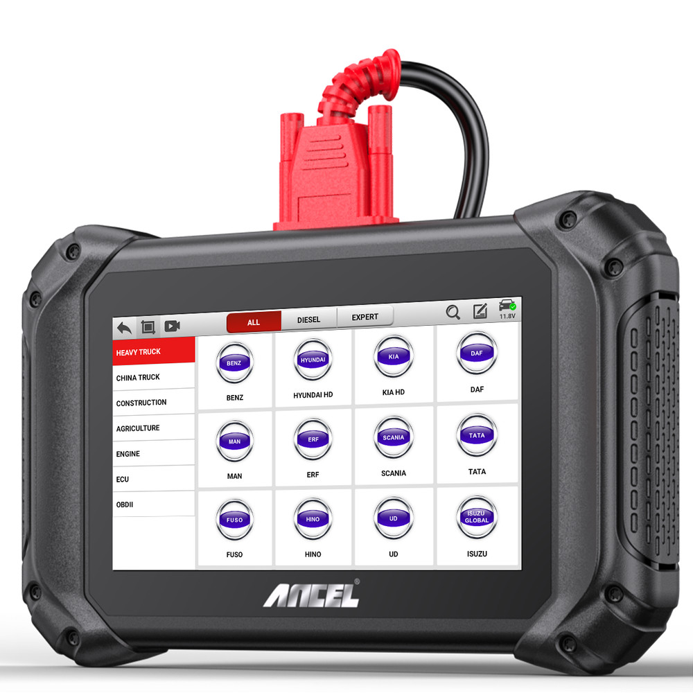 ANCEL V5 HD Heavy Duty Truck Diagnostic Tools Full System ECU Coding Diagnosis