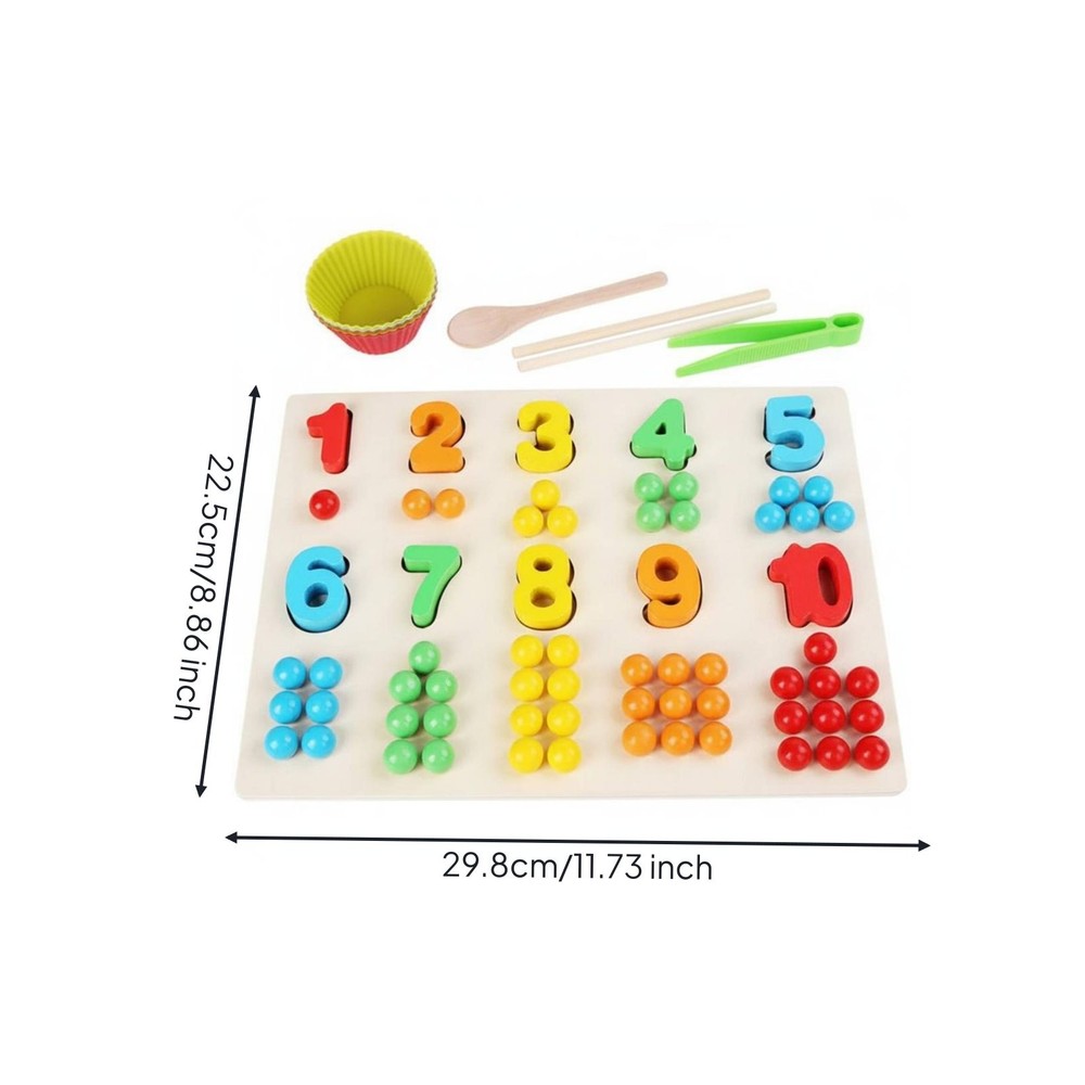 Bead Counting Board Early Learning Color Sorting Toy for Classroom,