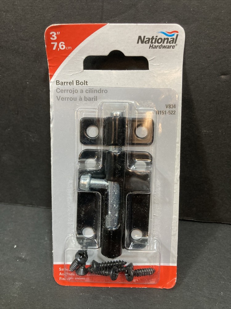 National Hardware - V834 3" Barrel Bolt With Screws