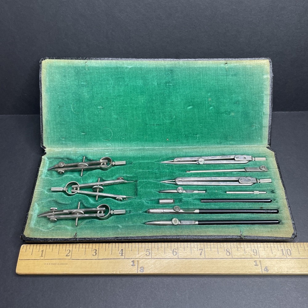 Antique 1930s Alpha Precision Drafting Architects Instruments No. 5 Germany