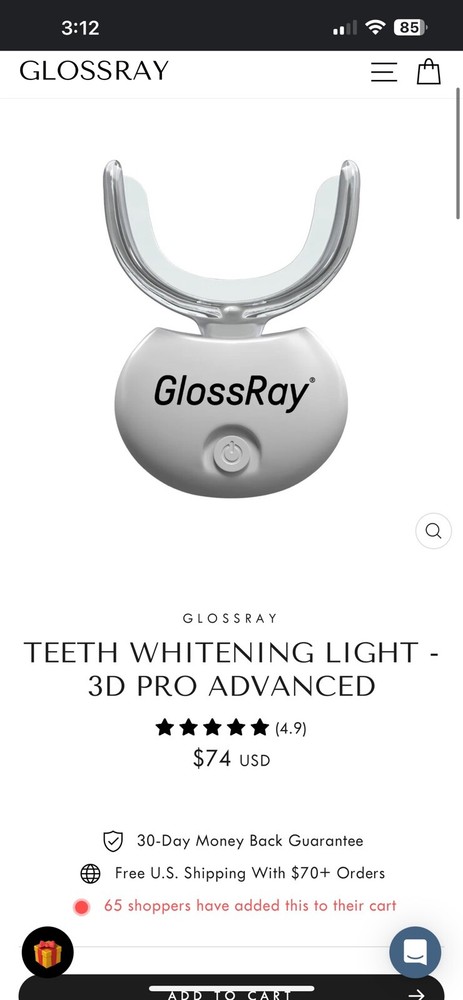 Gloss Ray 3d Pro Advanced Teeth Whitening System