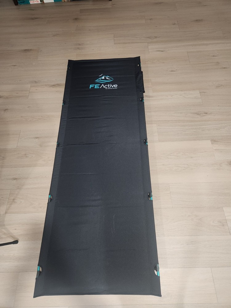 Fe Active Folding Camping Cot Compatible with Single Air Mattress Pad With Bag