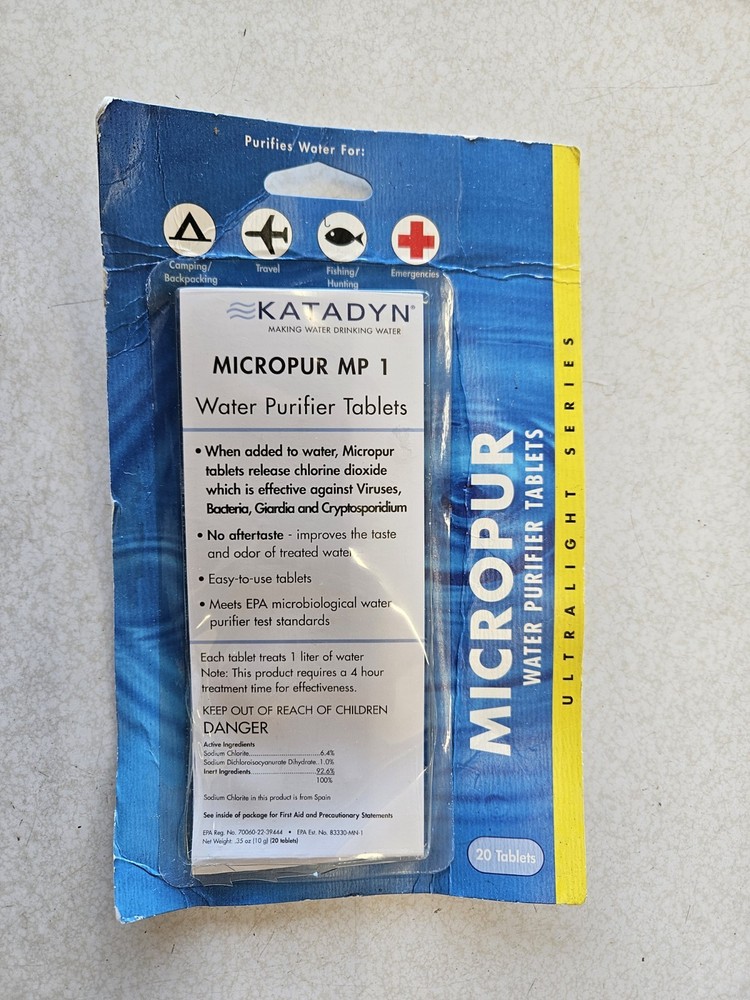 Katadyn Micropur MP1 Purification Tablets (20 Count)