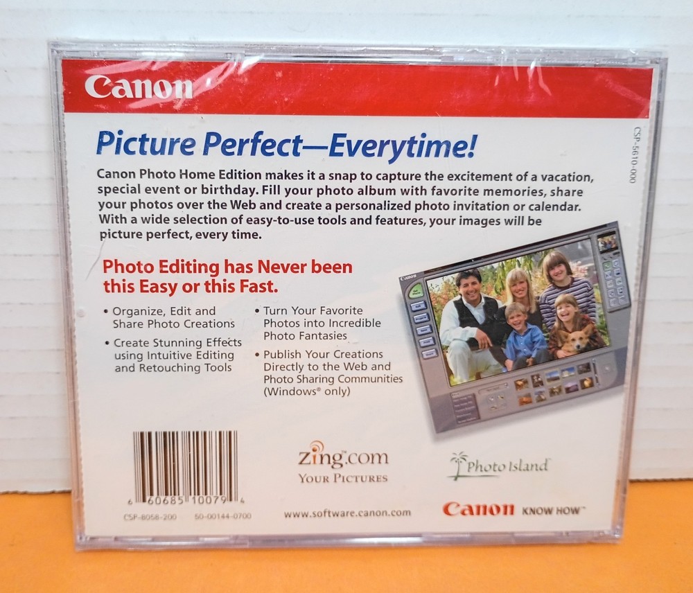 📸 CANON PHOTO Home Edition PC Computer Program CD for WIN 95 98 2000 & MAC OS