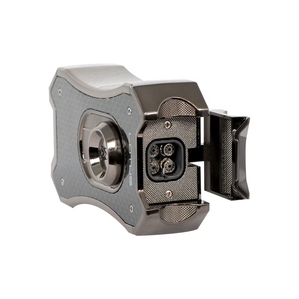 Lotus Emperor Quad Flame Table Top Lighter - Gunmetal