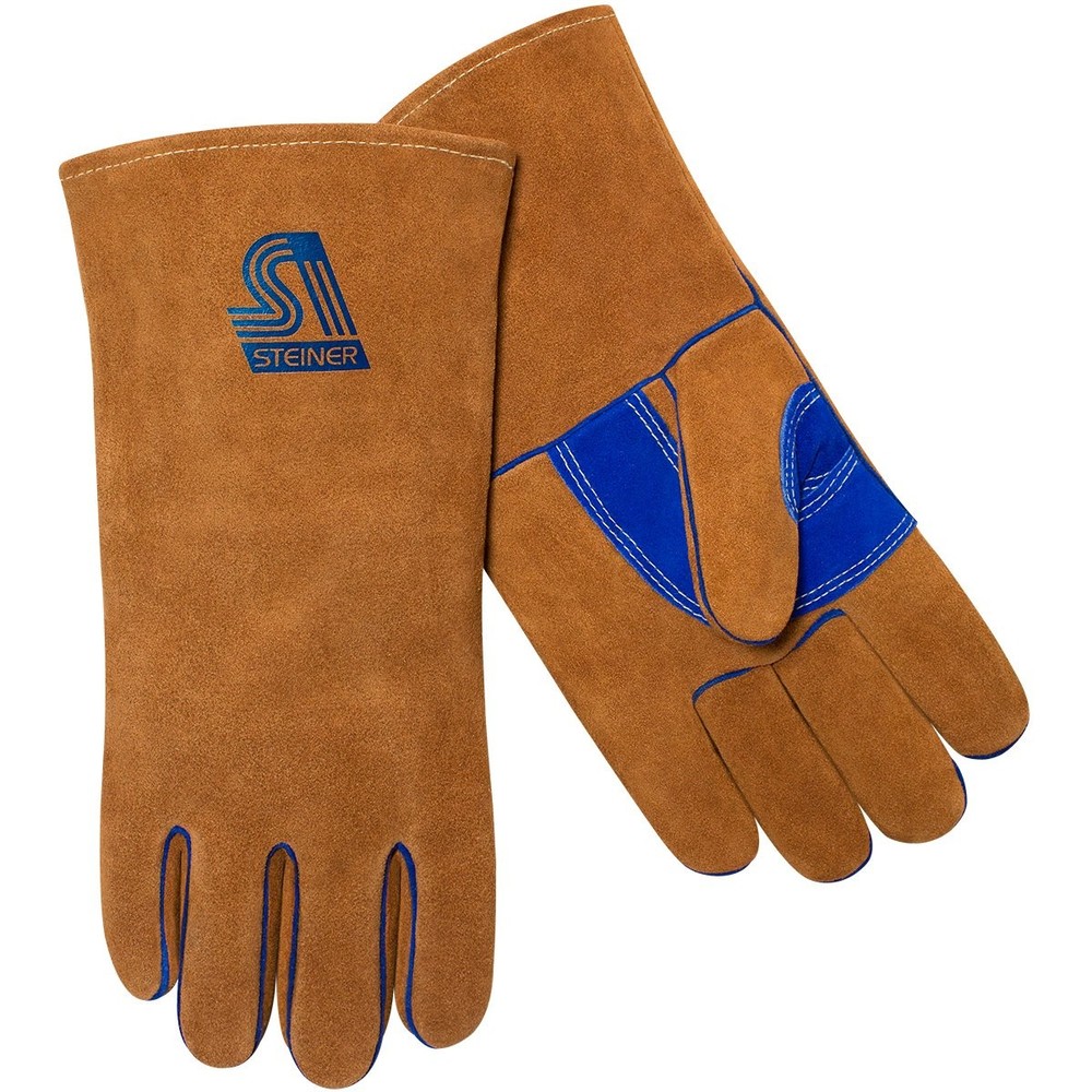 Steiner 2119B-L Welding Gloves, Brown B-Series, Side Split Large,