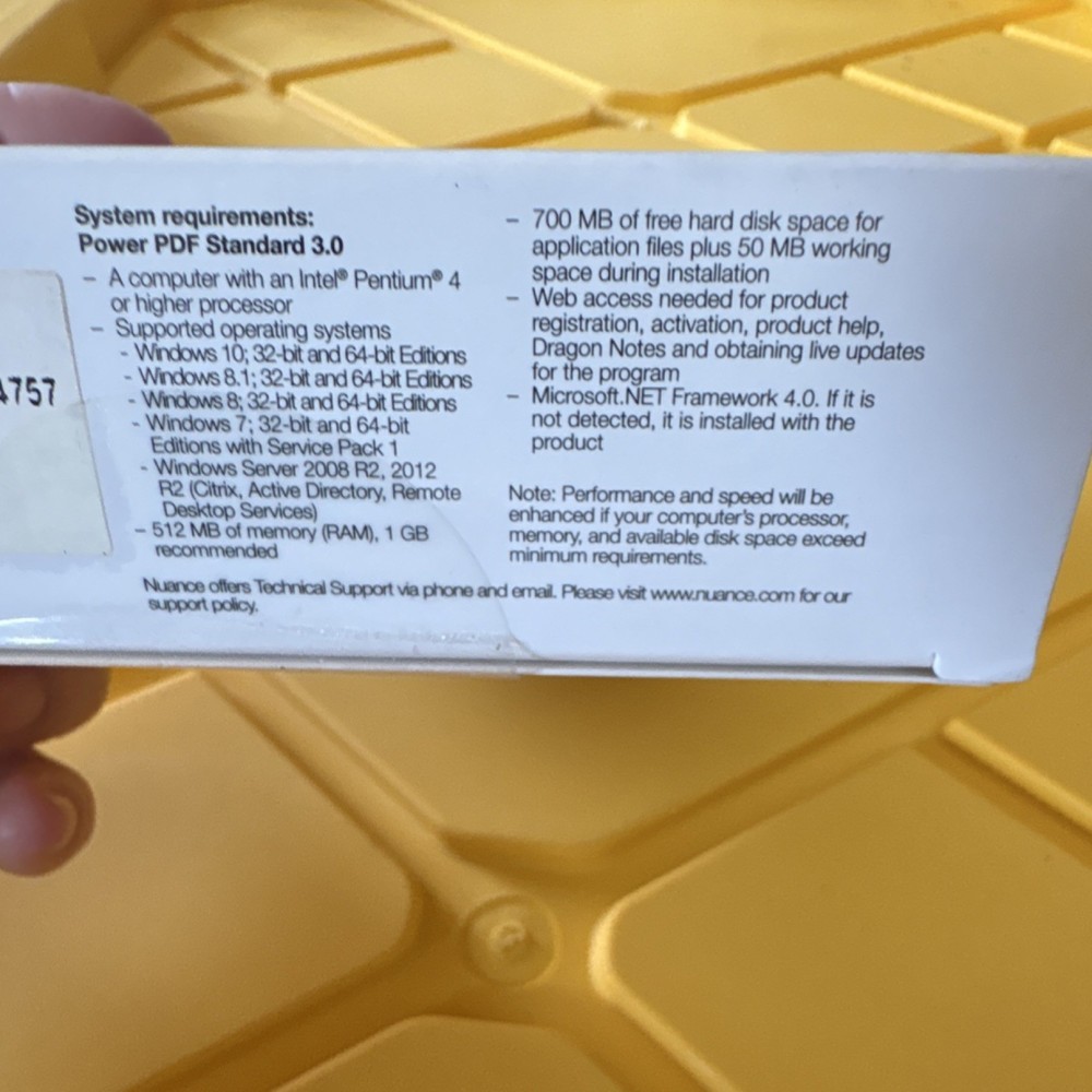 Nuance Power PDF Standard 3 PDF Software for Windows Physical Box