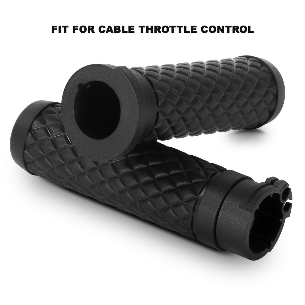 For Harley Diamond 1" 25mm Cable Throttle Handle Grip Odorless Anti-Rust Rubber