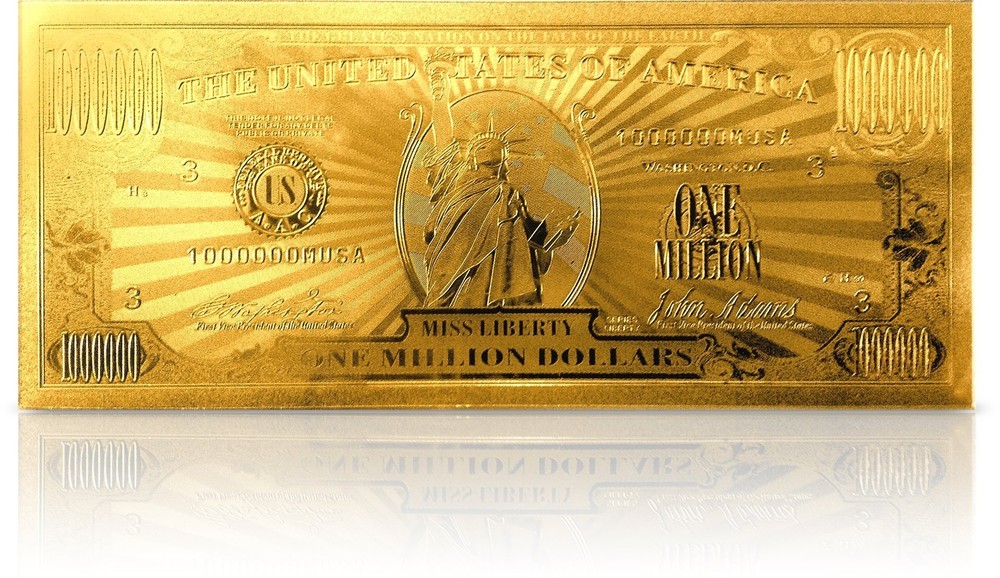 Gold Million Dollar Bill Commemorative