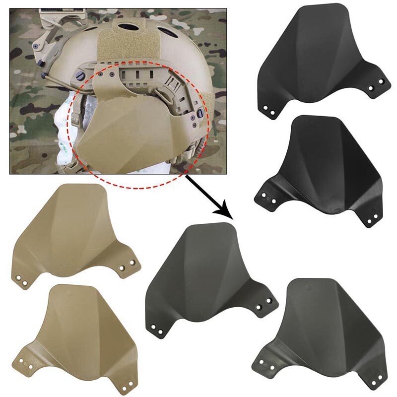 Tactical Fast Helmet Ears Protector Side Soft Covers for Fast Helmet Rail System