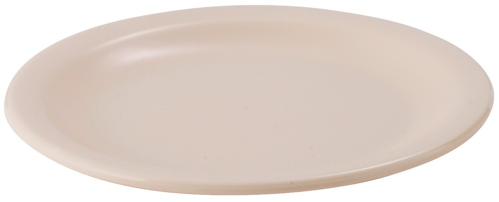 6-3/8" Melamine Round Plates, Tan (4 Dozen)
