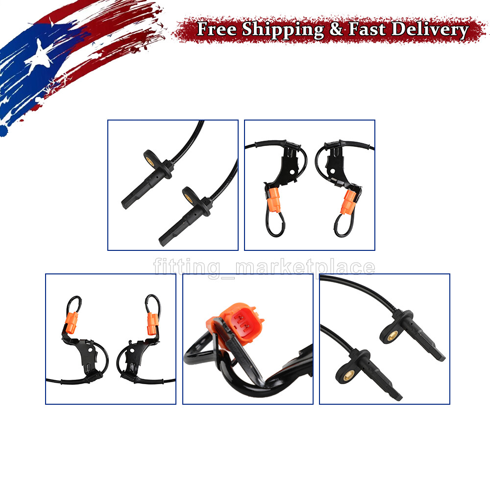 2pcs ABS Wheel Speed Sensor Front Left & Right For Honda CR-V CRV 2002-2006