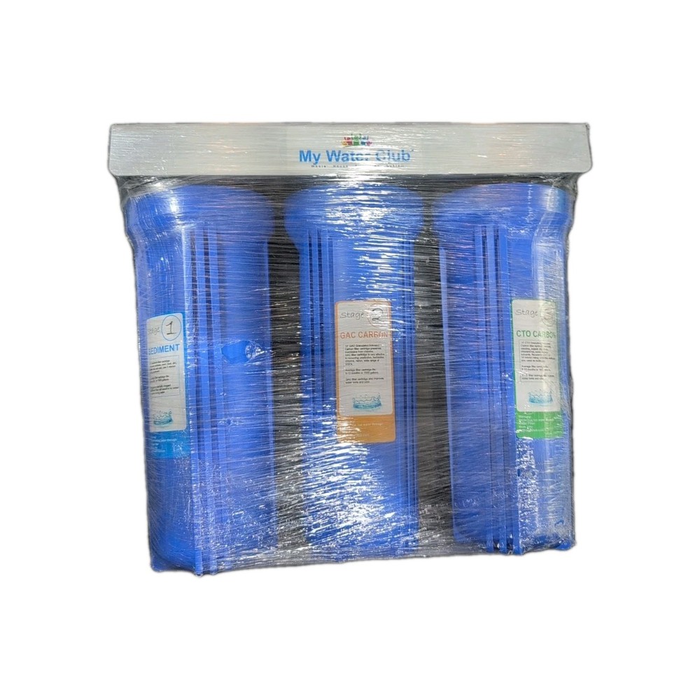 Whole House 3-Stage Water Filtration System 3/4"