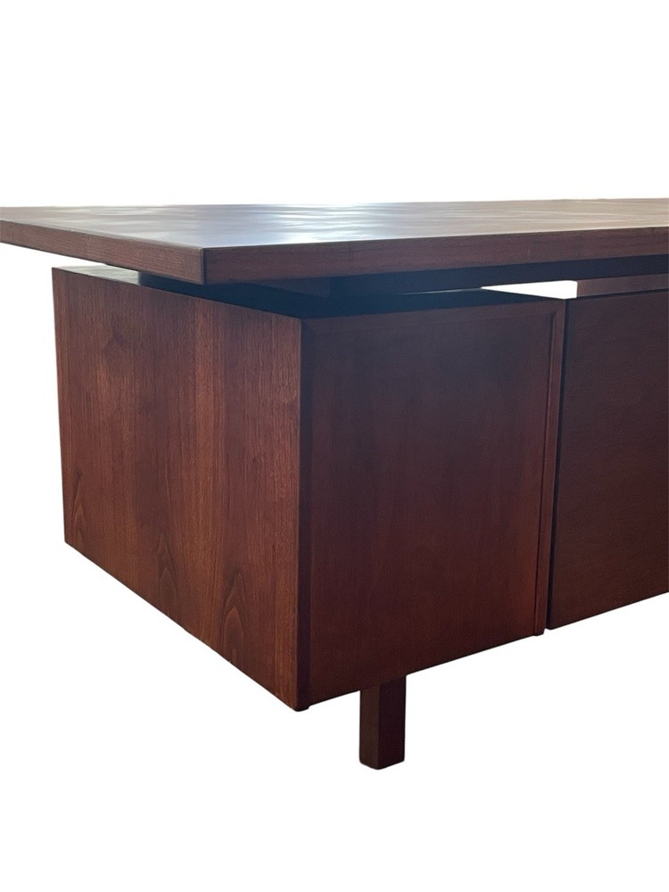 Jens Risom Mid Century Walnut Wood Executive Desk