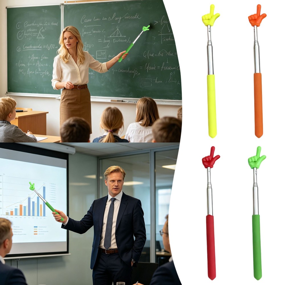 1PC Telescopic Teachers Pointer  Extendable Hand Pointer Finger Pointer Stick