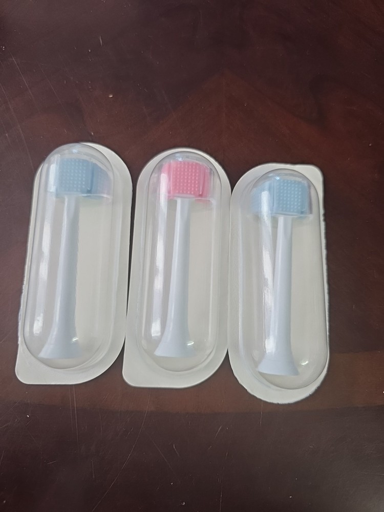 New/Sealed (3) Three Sided Toothbrush Replaceable Brush Head For Special Needs