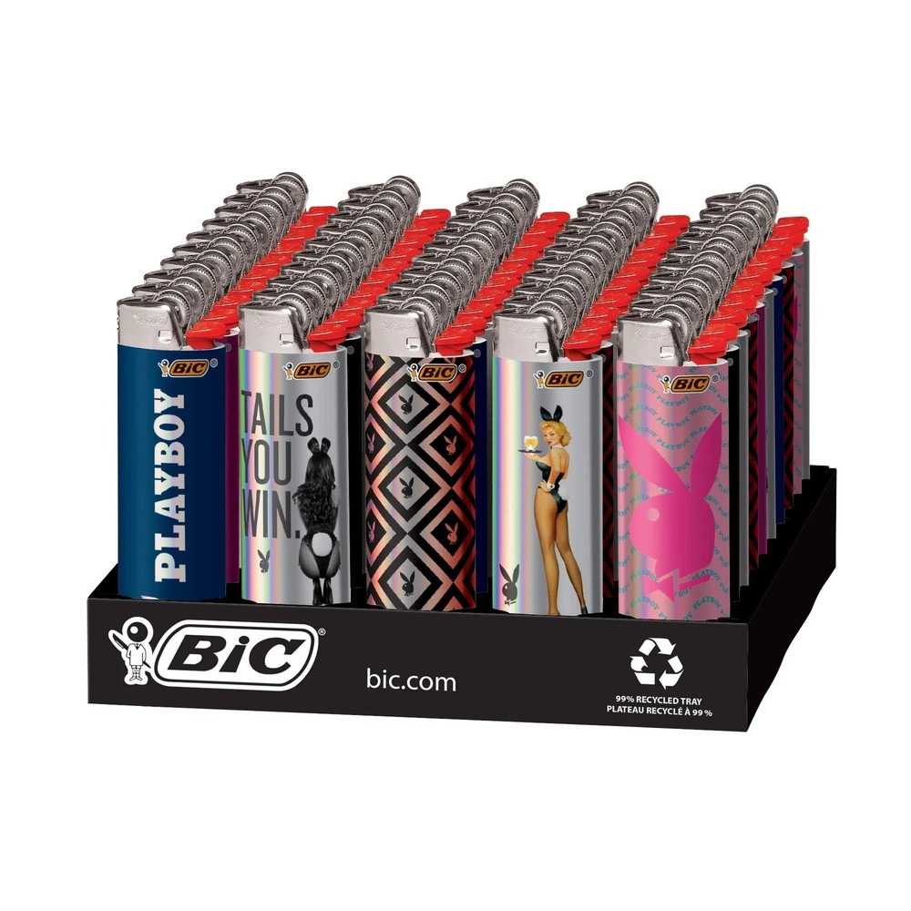 Bic Classic Maxi Lighter - Playboy Edition - 50 Units Per Tray
