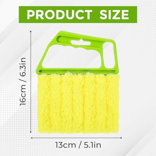 2-Pack Microfiber Blind Cleaner Tools - 7-Finger Washable Duster for Venetian