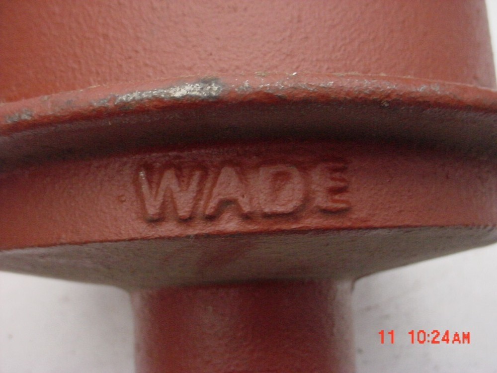 WADE Cast Iron Floor Drain  2” Stem Connection w/ Plastic Plug