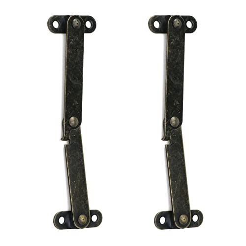 20Pcs Rotatable Folding Lid Support Hinge, Antique Bronze Stay 2.4" / 61mm