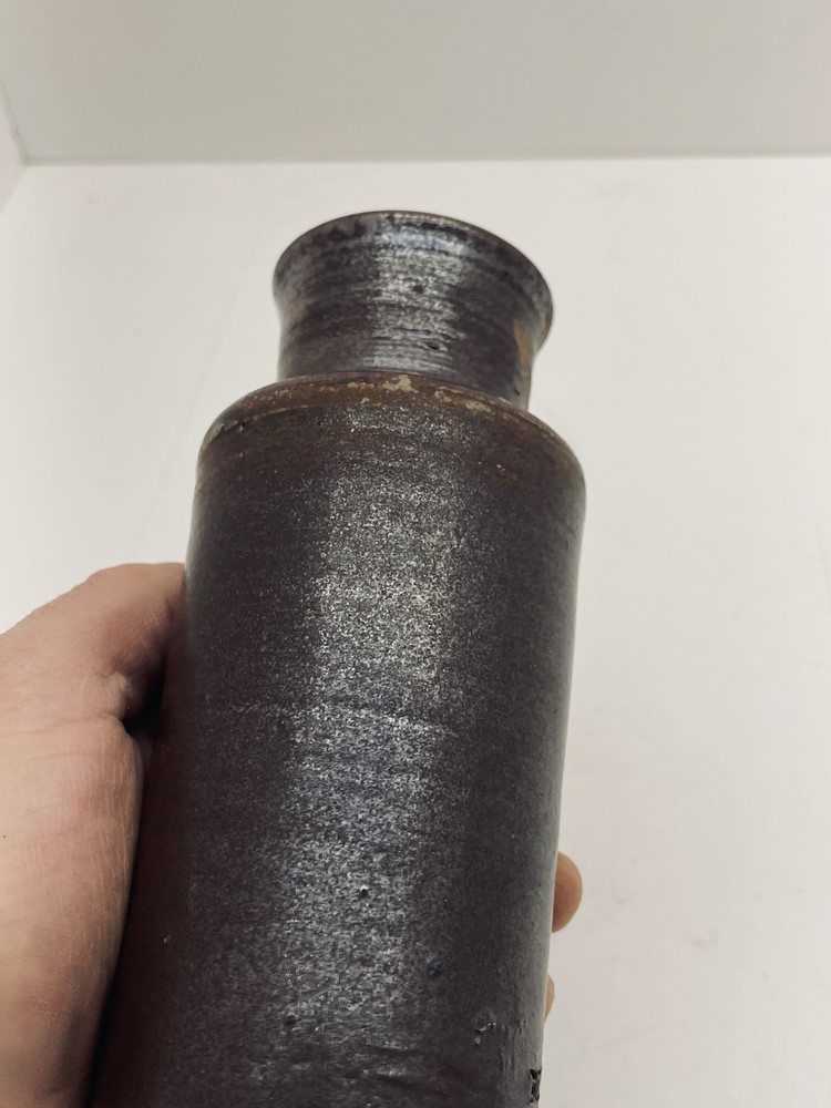 Vintage Blacking Bottle 6” H, 3” W