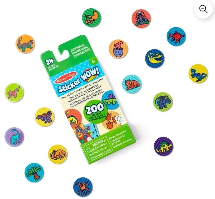 Melissa & Doug Sticker Wow Mini Activity Pad and 200+ Refill Stickers - Dinosaur