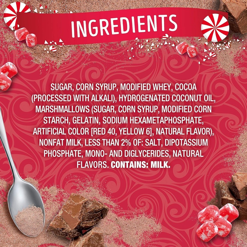 Delightful Peppermint Hot Cocoa Mix with Marshmallows - 6 Pack Convenience