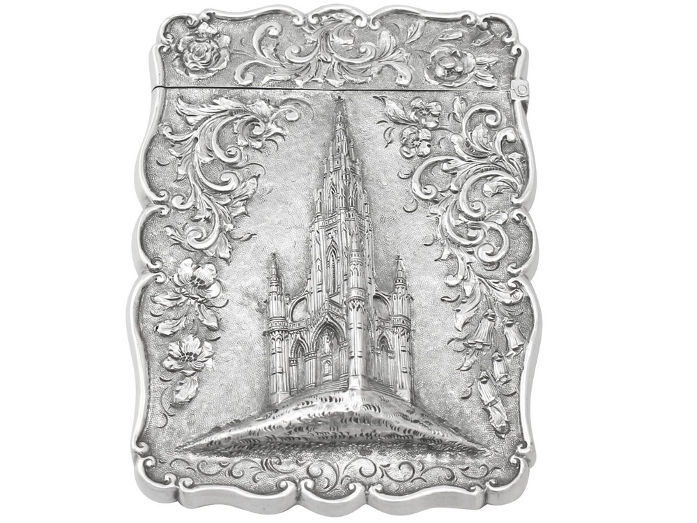 Antique Victorian Sterling Silver Card Case