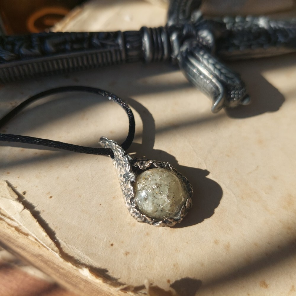 Powerful silver orgonite pendant, Diamonds, Herkimer, Diamonds, enchanted amulet