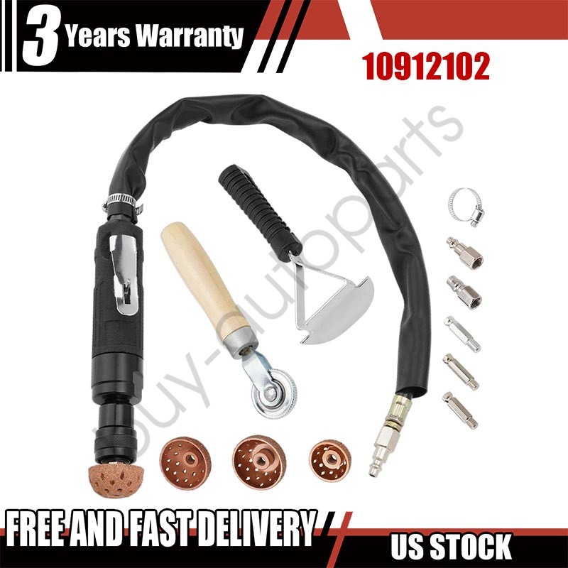 Tire Patch & Polish Kit: 2500 RPM Buffer, Scraper, Roller, Durable Wheel