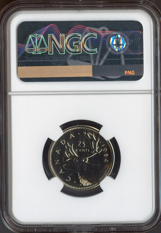 1984 Canada 25 Cents 25C MS67 MAC Quality