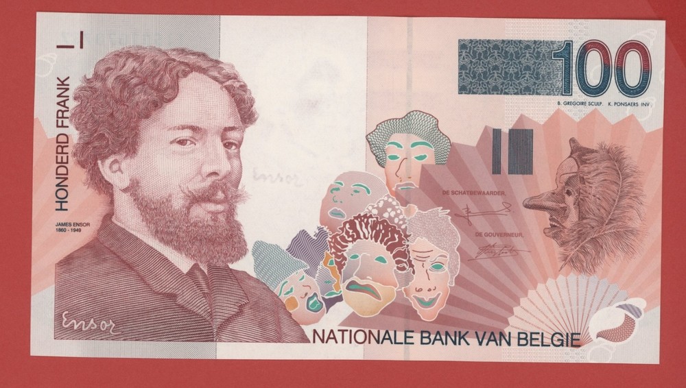 BELGIUM  100 FRANCS  ( 1995-2001 )  PICK # 147  UNC.