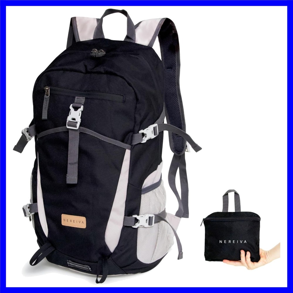 Foldable Backpack with Rain Cover - Multiple Pockets - Waterproof Lightweight...