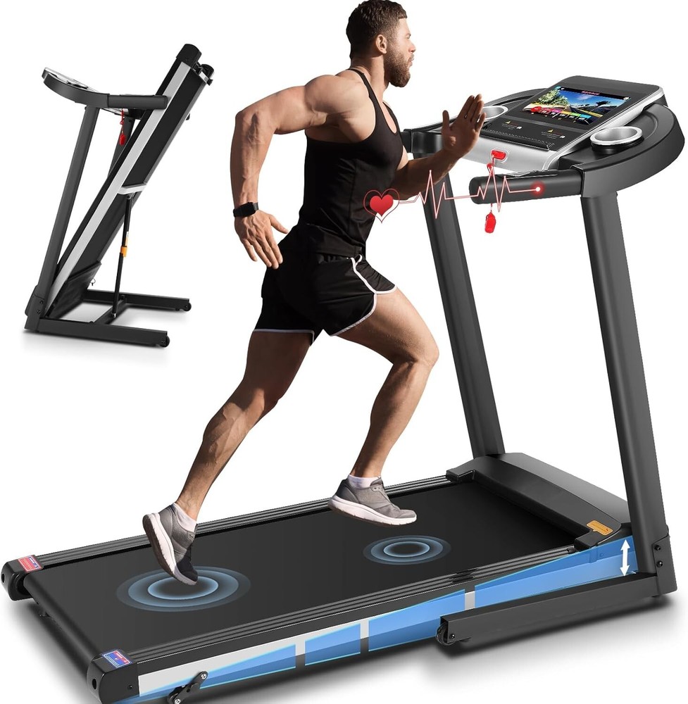 3.25HP Foldable Walking Pad Treadmill Electric Treadmill Machine with Incline😍