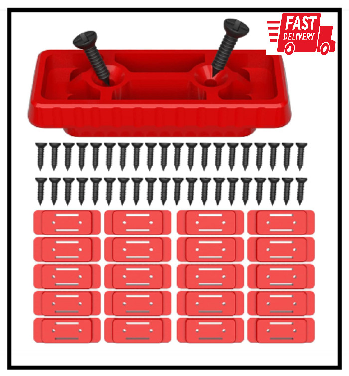 (20Pcs-Red Feet Mounting System,Mounting Feet for Milwaukee Packout, Mounting Fe