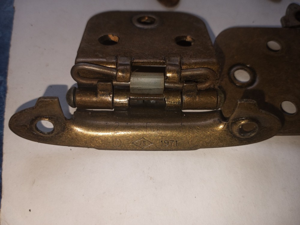 28 Antique CABINET Hardware HINGES set NO SCREWS