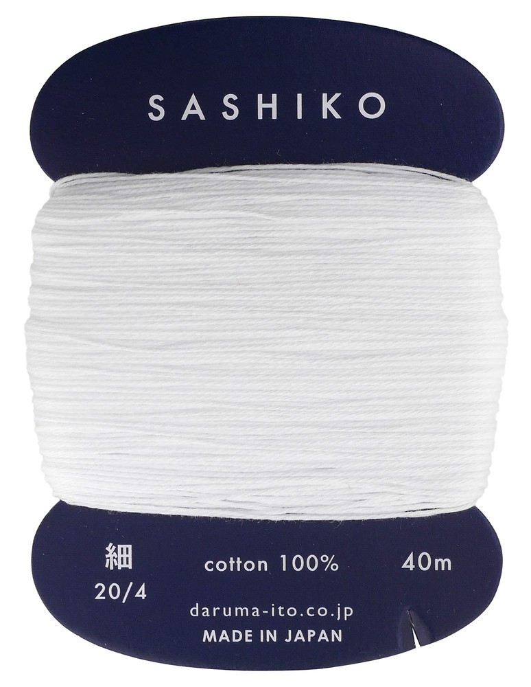 Sashiko Thread Card #201 Thin 40M Cotton Quilting Embroidery Thread 1 PCS