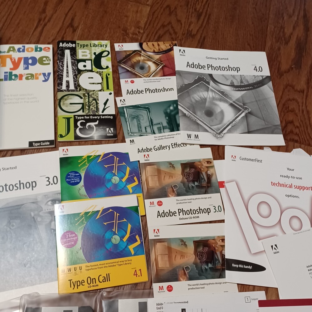 Vintage Lot Of Computer Programs, Booklets & softwares. Microsoft, Macintosh.