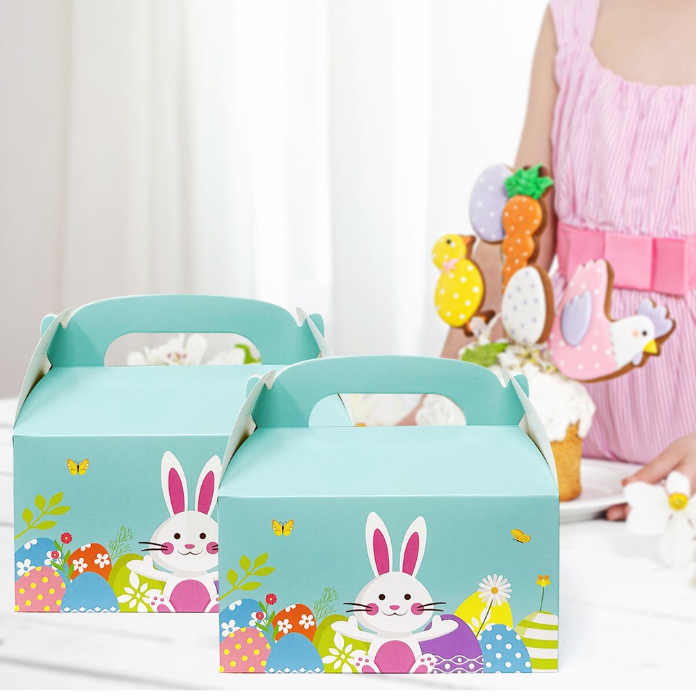 Wrapables Easter Gift Baskets, Treat Boxes for Eggs, Cookies and Candy