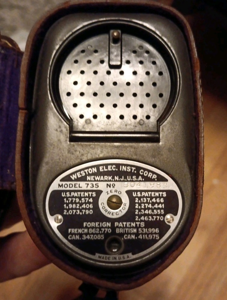 Weston Master II Universal Exposure Meter Model 735, Original Leather Case, 1945
