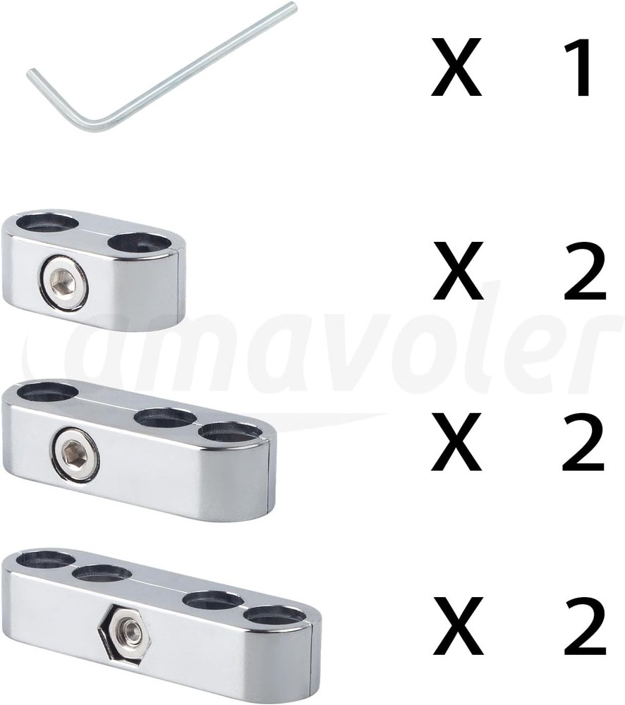 6 Pcs Universal Spark Plug Wire Separators Kit Plastic Fit for All 7mm 8mm 9.5mm